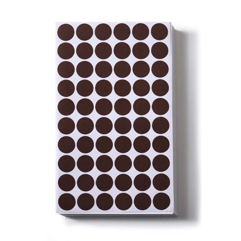 Craspire Dot Adhesive Paper Stickers, for Scrapbooking, Diary, Planner,  Envelope & Notebooks, Round, Coconut Brown, 15mm, 60pcs/sheet, 68  sheets/bag