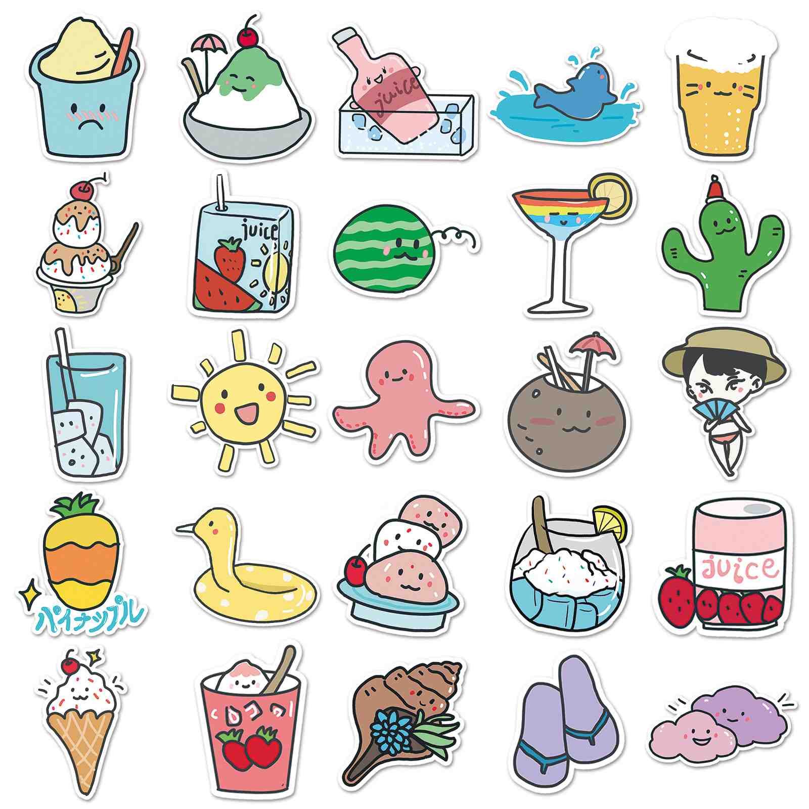 50pcs Cute Cartoon Thanks Teacher Stickers For Laptop Water Bottle