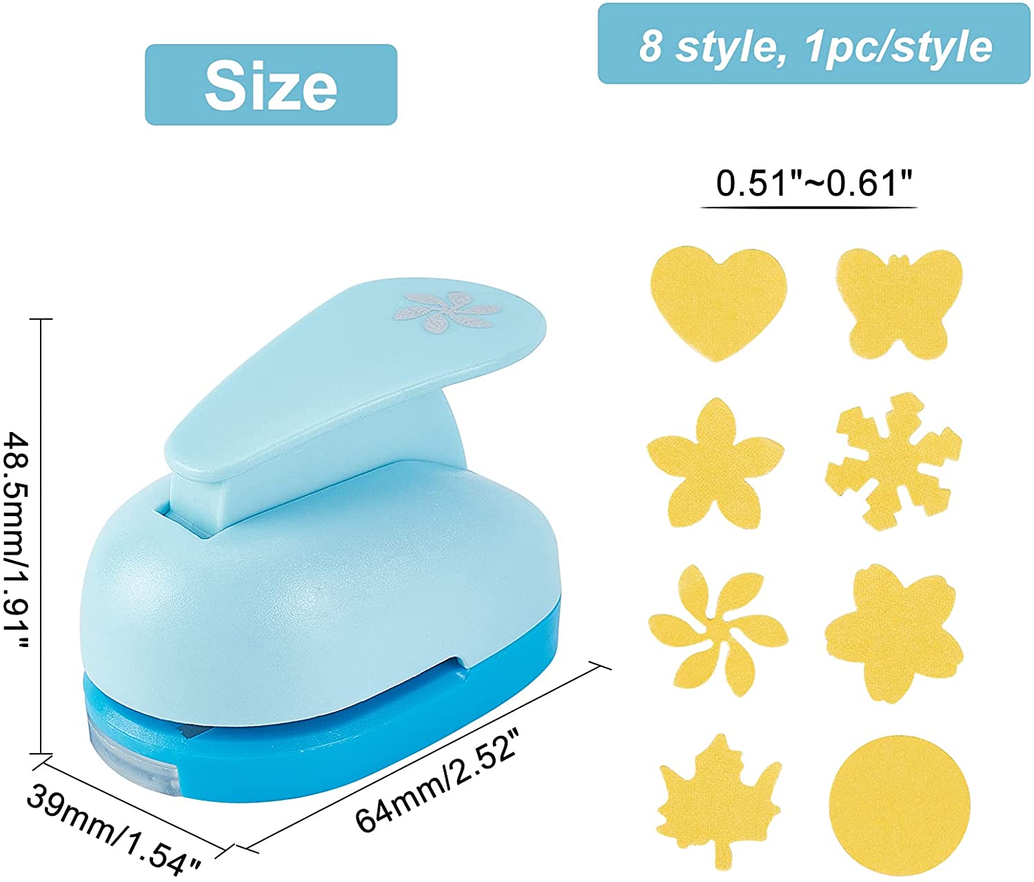 NUOBESTY Paper Crafts Round Cutter Tag Cutter Punch Card Making Circle  Cutter Animal Paper Puncher Scrapbook Puncher Craft Hole Puncher Paper  Punch