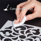 CRASPIRE Plastic Drawing Painting Stencils Templates, Floral, White, 15x15x0.02cm, 16pcs/set