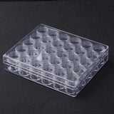 3 Set Plastic Bead Containers, Rectangle and Column, Clear, 16x13.5x3.5cm, 30pcs/set