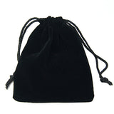 200 pc Velvet Jewelry Bags, Black, 90x70mm