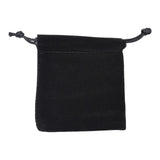 200 pc Velvet Jewelry Bags, Black, 105x90mm