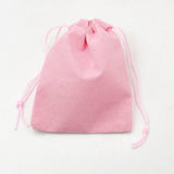 100 pc Velvet Cloth Drawstring Bags, Jewelry Bags, Christmas Party Wedding Candy Gift Bags, Hot Pink, 7x5cm