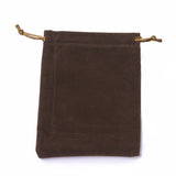 20 pc Velvet Packing Pouches, Drawstring Bags, Coffee, 15~15.2x12~12.2cm