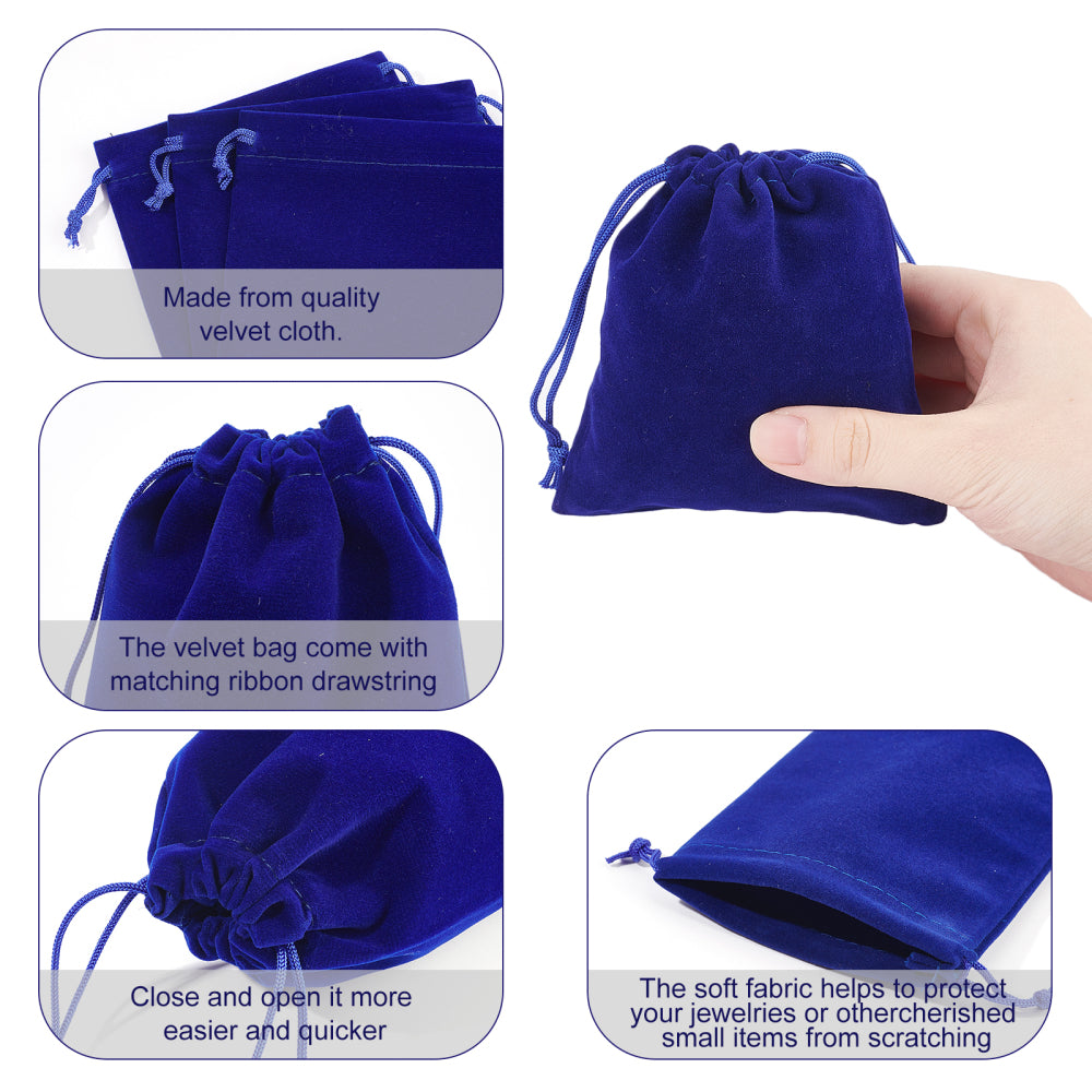 Shop CRASPIRE Velvet Jewelry Bags 10pcs Drawstring Jewelry Pouch