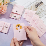 12 pc 12 Pcs Velvet Jewelry Pouches with Snap Button, Pink Velvet Jewelry Storage Bags Small Velvet Gift Bags for Traveling Rings Bracelets Necklaces Earrings Watch, 2.76x2.76 Inch