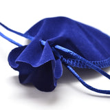 100 pc Velvet Bags Drawstring Jewelry Pouches, for Party Wedding Birthday Candy Pouches, Blue, 16x13cm