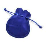 100 pc Velvet Bags Drawstring Jewelry Pouches, for Party Wedding Birthday Candy Pouches, Blue, 16x13cm