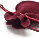 100 pc Velvet Bags Drawstring Jewelry Pouches, for Party Wedding Birthday Candy Pouches, Indian Red, 16x13cm