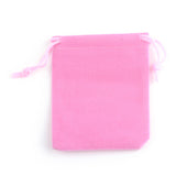 50 pc Rectangle Velvet Pouches, Gift Bags, Pink, 15x10cm