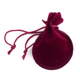 100 pc Gourd Velvet Bags, Dark Red, 9.5x7.5cm