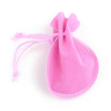 100 pc Gourd Velvet Bags, Pink, 9.5x7.5cm