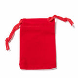 50 pc Rectangle Velvet Pouches, Gift Bags, Red, 7x5cm