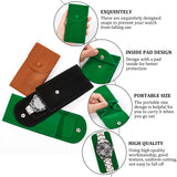 6 pc 6 Pcs Velvet Watch Pouch, Portable Single Watch Travel Case Watch Storage Bag Luxury Gift Bag with Snap Button for Jewelry Watch Organizer, Green, 13x6.7cm