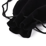 100 pc Velvet Jewelry Bag, Black, about 10cm wide, 12.5cm long