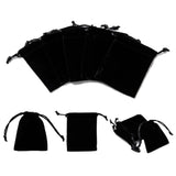 100 pc Velvet Cellphone Bags, Rectangle, Black, 9x7cm