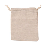 10 pc Cotton Packing Pouches Drawstring Bags, Wheat, 14x11cm