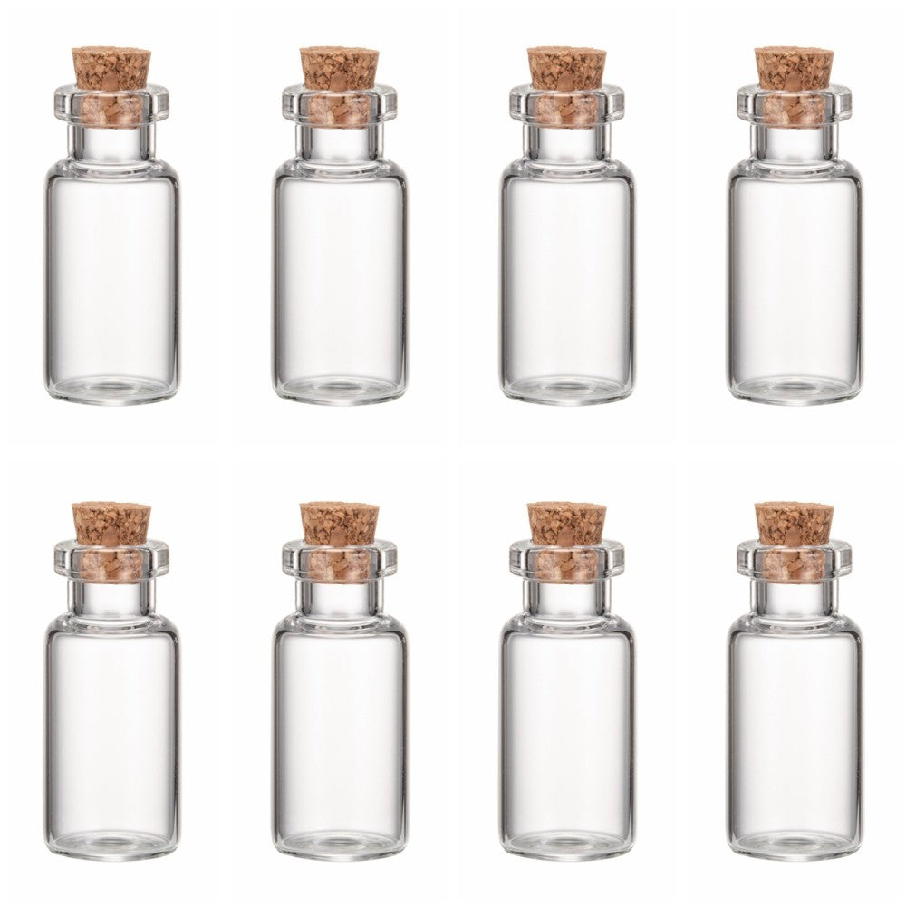 CRASPIRE 20 pcs Glass Jar Glass Bottles, with Cork Stopper, Wishing ...