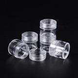 5 pcs Plastic Bead Containers, Column, Clear, 43x40mm, Capacity: 35ml