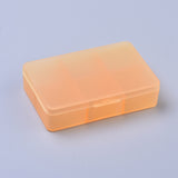 5 pcs Plastic Boxes, Bead Storage Containers, 6 Compartments, Rectangle, Orange, 8.5x5.8x2.1cm, compartment: 2.5x2.5cm, 6 Compartments/box