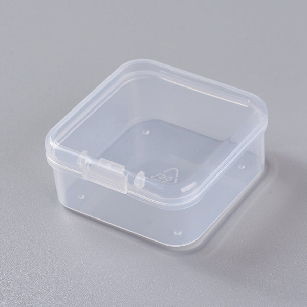 Plastic Bead Storage Containers, Rectangle, Clear, 5x2.7x3cm