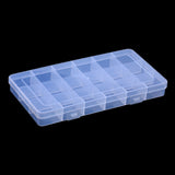 1 pcs Polypropylene(PP) Bead Storage Container, 18 Compartment Organizer Boxes, Rectangle, Clear, 19.1x10x2.2cm, Compartment: 3x3cm