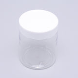 5 pcs Transparent PET Plastic Bead Containers, with Screw Lids, Column, White, 7.1x8.7cm, Capacity: 250ml(8.45 fl. oz)