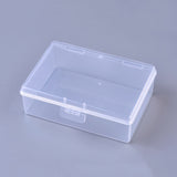 2 pcs Plastic Bead Containers, Rectangle, Clear, 9.5x6.5x3.2cm