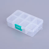 1 pcs Organizer Storage Plastic Box, Adjustable Dividers Boxes, Rectangle, White, 11x7x3cm, 1 compartment: 3x2.5cm, 8 compartment/box