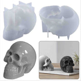 Silicone Molds, Resin Casting Molds, For UV Resin, Epoxy Resin Craft Making, Skull, White, 112x72x86mm, Inner Size: 106x70x84mm