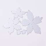 CRASPIRE Carbon Steel Cutting Dies Stencils, for DIY Scrapbooking/Photo Album, Decorative Embossing DIY Paper Card, Leaf, Matte Platinum Color, 93x131x0.9mm