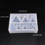 Silicone Molds, Resin Casting Molds, For UV Resin, Epoxy Resin Jewelry Making, Triangle, White, 91x63x22.5mm