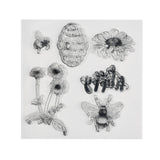 Craspire Plastic Stamps, for DIY Scrapbooking, Photo Album Decorative, Cards Making, Stamp Sheets, Bees Pattern, 105x105x3mm