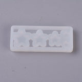 Silicone Molds, Resin Casting Molds, For UV Resin, Epoxy Resin Jewelry Making, Star, White, 42x17x5mm