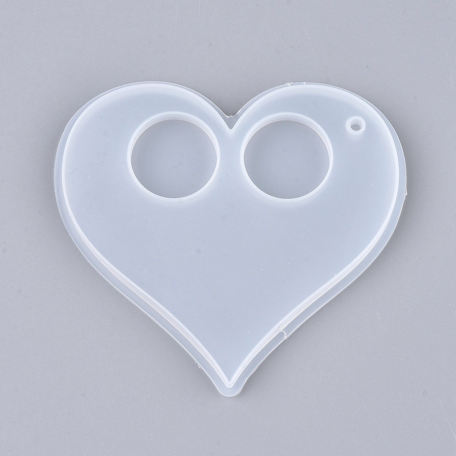 CRASPIRE DIY Heart Shape Earring Silicone Mold Kits, Include Brass