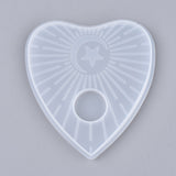 Planchette Silicone Molds, Resin Casting Pendant Molds, For UV Resin, Epoxy Resin Jewelry Making, White, 92x83x6mm, Inner Diameter: 90x80mm