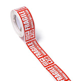 Craspire Self-Adhesive Paper Warning Tag Stickers, Rectangle with Word FRAGILE HANDLE WITH CARE Stickers Labels, for Shipping and Packing, Red, 7.5x2.5x0.009cm, 150pcs/roll