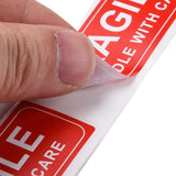 Craspire Self-Adhesive Paper Warning Tag Stickers, Rectangle with Word FRAGILE HANDLE WITH CARE Stickers Labels, for Shipping and Packing, Red, 7.5x2.5x0.009cm, 150pcs/roll