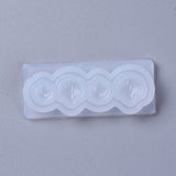 Silicone Molds, Resin Casting Molds, For UV Resin, Epoxy Resin Jewelry Making, Shell Shape, White, 56x24x7mm, Shell: 6x6mm, 8x8mm and 10x10mm