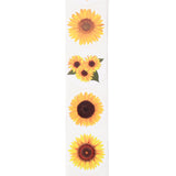 Craspire Sunflower Theme Paper Stickers, Self Adhesive Roll Sticker Labels, for Envelopes, Bubble Mailers and Bags, Flat Round, Gold, 3.8cm, about 500pcs/roll