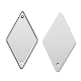 CRASPIRE Carbon Steel Cutting Dies Stencils, for DIY Leather Making, Rhombus, Matte Platinum Color, 45x24mm, 5pcs/set