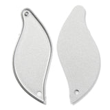 CRASPIRE Carbon Steel Cutting Dies Stencils, for DIY Leather Making, Leaf, Matte Platinum Color, 46x18.42mm, 5pcs/set