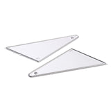 CRASPIRE Carbon Steel Cutting Dies Stencils, for DIY Leather Making, Triangle, Matte Platinum Color, 55x26mm, 2pcs/set