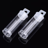 10 pcs Plastic Bead Containers, Bottle, For Seed Beads Storage, Clear, 68x19mm, Hole: 6mm, Capacity: 10ml(0.34 fl. oz)