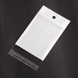 50 pc Rectangle Cellophane Bags, White, 12x6.1cm, Unilateral Thickness: 0.1mm, Inner Measure: 7.2x6.1cm, Hole: 6mm