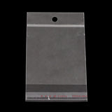 100 pc Rectangle OPP Cellophane Bags, Clear, 12x8cm, Unilateral Thickness: 0.035mm, Inner Measure: 7.5x8cm