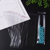 100 pc Rectangle OPP Cellophane Bags, Clear, 24x6cm, Unilateral Thickness: 0.035mm, Inner Measure: 21x6cm