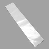 100 pc Pearl Film OPP Cellophane Bags, Rectangle, White, 25x5cm, Unilateral Thickness: 0.035mm