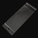 100 pc OPP Cellophane Bags, Rectangle, Clear, 21.5x8cm, Hole: 8mm, Unilateral thickness: 0.035mm, Inner measure: 16x8cm